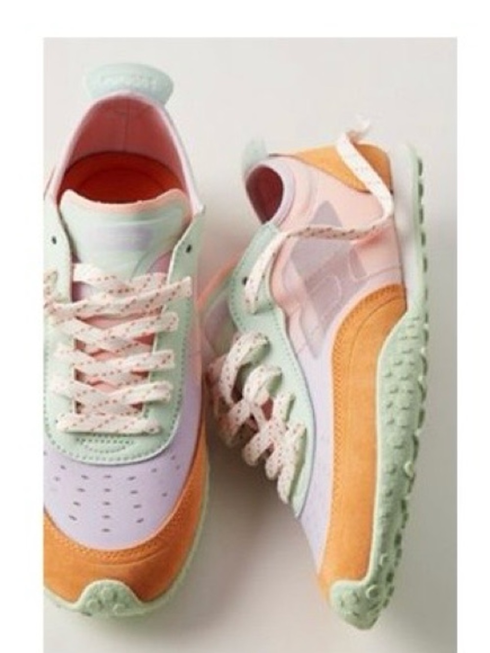 Hoff Women's Pastel Colorblock Sneakers - Mint, Peach & Lavender